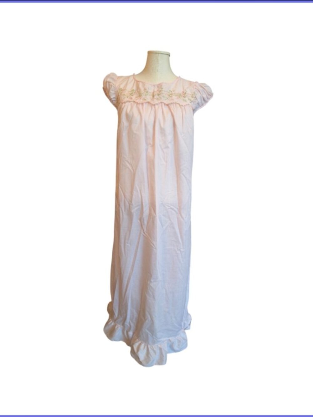 Vintage 1960s long gown house traditional dress gown granny size small